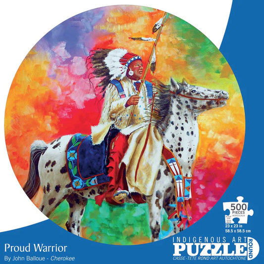 Jigsaw Puzzle Round - Proud Warrior